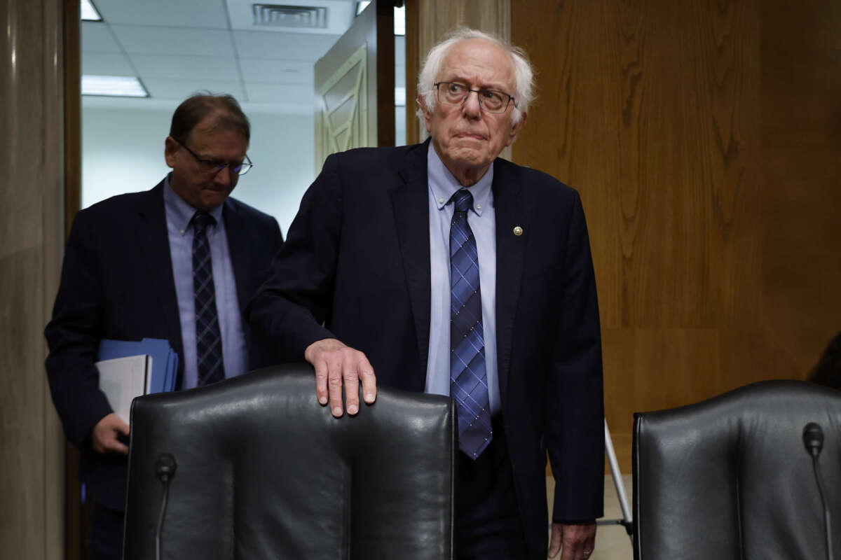 Senate Health, Education, Labor, and Pensions Committee Chairman Bernie Sanders arrives for a hearing in the Dirksen Senate Office Building on Capitol Hill on September 24, 2024, in Washington, D.C.