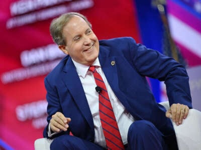 Texas Attorney General Ken Paxton speaks during the annual Conservative Political Action Conference meeting on February 23, 2024, in National Harbor, Maryland.