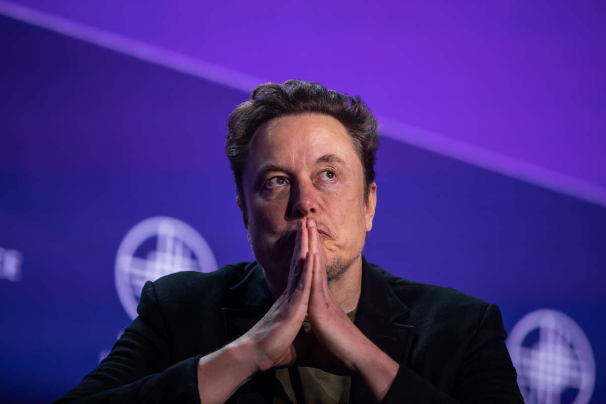 Elon Musk, co-founder of Tesla and SpaceX and owner of X Holdings Corp., speaks at the Milken Institute's Global Conference at the Beverly Hilton Hotel, on May 6, 2024, in Beverly Hills, California.