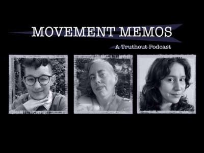 Banner image for Movement Memos, a Truthout podcast, featuring guests Elliott Fukui and Leah Lakshmi Piepzna-Samarasinha and host Kelly Hayes