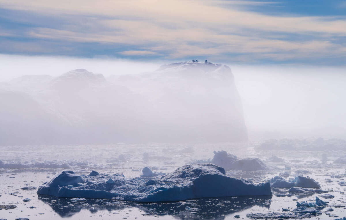 The Ilulissat Icefjord, also known as Sermeq Kujalleq, is draining approximately 7% of Greenland's ice sheet in Ilulissat, Greenland, on June 21, 2024. This glacier, the largest outside of Antarctica, is calving enough ice daily to meet New York City's water needs for an entire year.