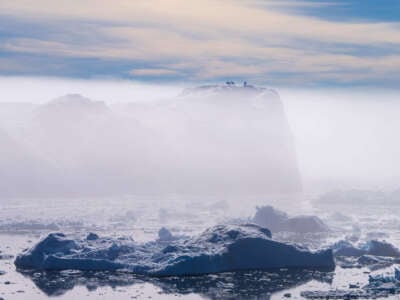 The Ilulissat Icefjord, also known as Sermeq Kujalleq, is draining approximately 7% of Greenland's ice sheet in Ilulissat, Greenland, on June 21, 2024. This glacier, the largest outside of Antarctica, is calving enough ice daily to meet New York City's water needs for an entire year.