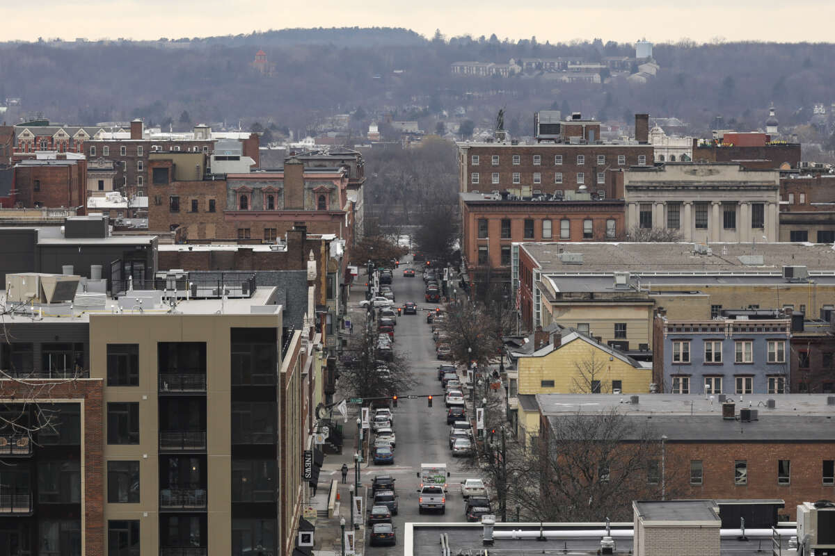 A view of Broadway in downtown Troy, New York, January 16, 2019.