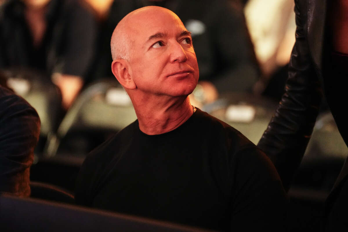 Jeff Bezos attends the UFC 306 at Riyadh Season Noche UFC event at Sphere on September 14, 2024, in Las Vegas, Nevada.