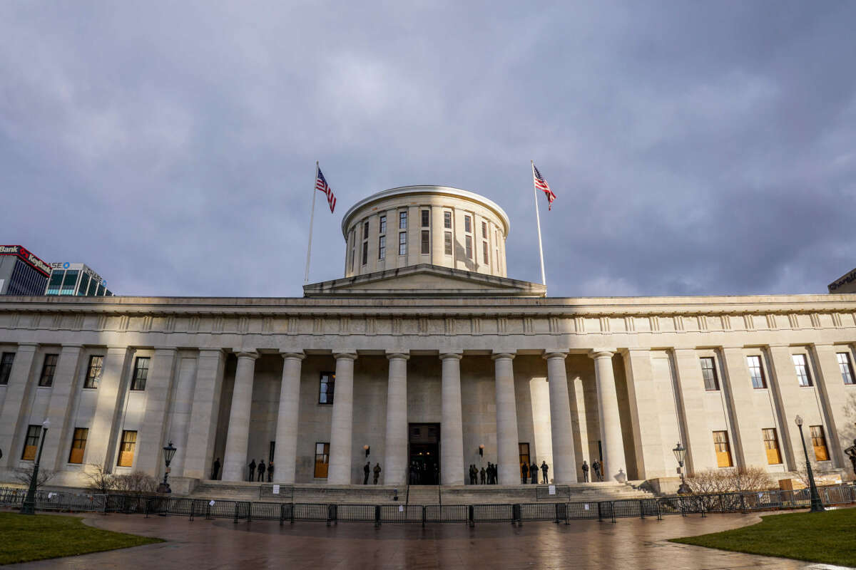 The Ohio Statehouse is pictured on January 16, 2021, in Columbus, Ohio.