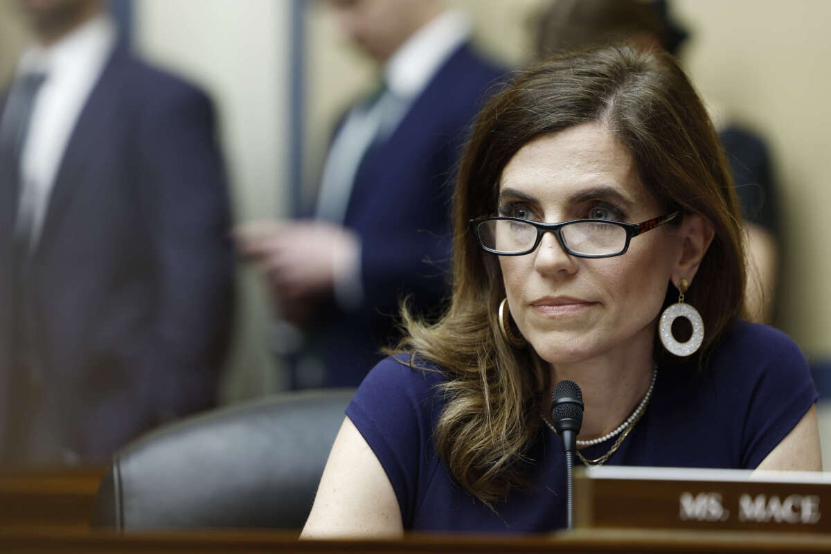 Rep. Nancy Mace speaks during a hearing with the House Oversight and Accountability committee in the Rayburn House Office Building on April 11, 2024, in Washington, D.C.