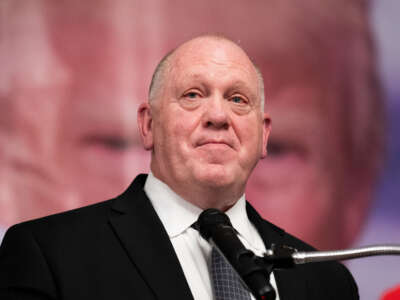 Tom Homan, a FOX News contributor and former Trump Administration Head of Immigration and Customs Enforcement delivers the keynote speech at the Columbiana County Lincoln Day Dinner in Salem, Ohio, on March 15, 2024.