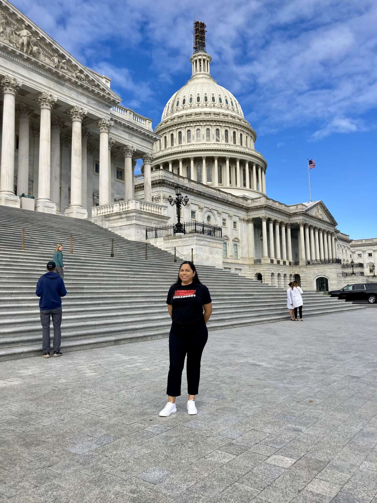 Sandra Avalos stands outside the U.S. Capitol building in Washington, D.C.