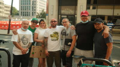 Sereyrath “One” Van rallies with his family, close friends and community supporters outside of the Philadelphia ICE Field Office before his check-in on August 15, 2024, in Philadelphia, Pennsylvania.