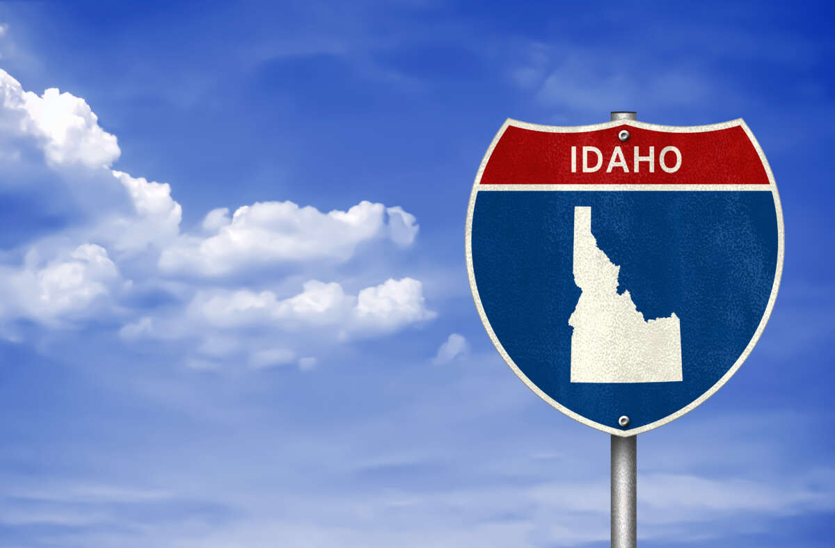 Idaho state road sign