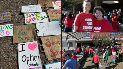 A grassroots campaign by parents, caregivers, educators, students and community members blocked planned school closures in Seattle after public meetings and rallies like this one, which took place at the Seattle School District headquarters in the fall of 2024.