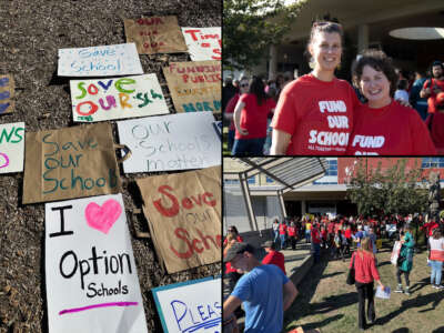 A grassroots campaign by parents, caregivers, educators, students and community members blocked planned school closures in Seattle after public meetings and rallies like this one, which took place at the Seattle School District headquarters in the fall of 2024.