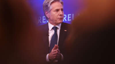 Secretary of State Antony Blinken speaks during a Council on Foreign Relations event on December 18, 2024, in New York City.