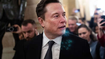 Elon Musk is seen in the U.S. Capitol after a meeting with Sen. John Thune on December 5, 2024.