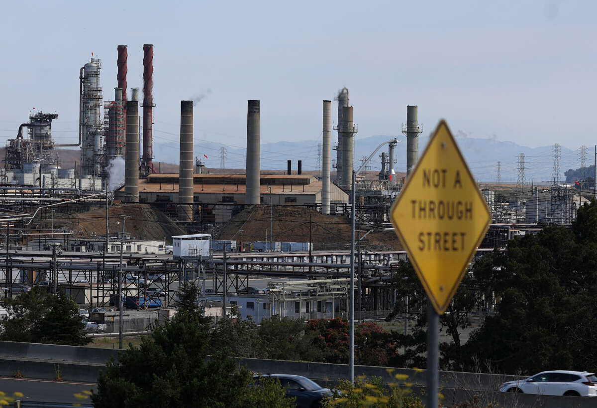 A view of the Chevron Richmond Refinery on August 3, 2024, in Richmond, California.