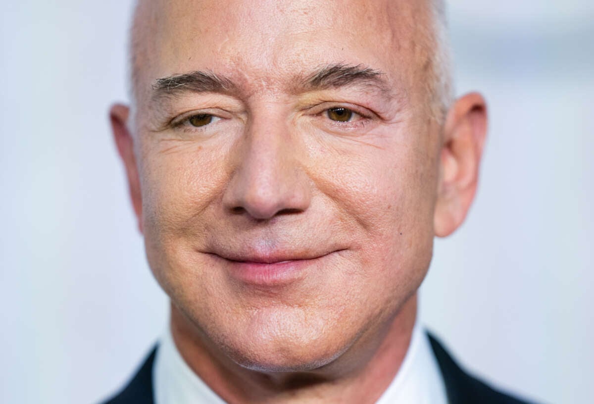 Jeff Bezos attends "The Lord Of The Rings: The Rings Of Power" World Premiere at Leicester Square on August 30, 2022, in London, England.