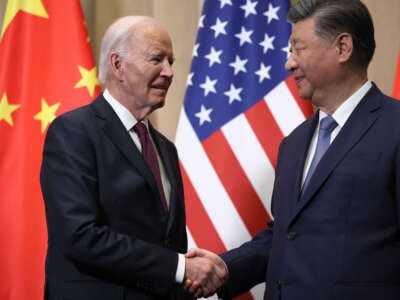 President Joe Biden shakes hands with Chinese President Xi Jinping on the sidelines of the Asia-Pacific Economic Cooperation summit in Lima, Peru, on November 16, 2024.