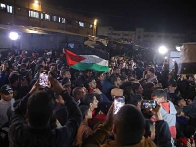 Thousands of Gazans celebrated on January 15, 2025, as news spread that a ceasefire and hostage release deal had been reached between Israel and Hamas.