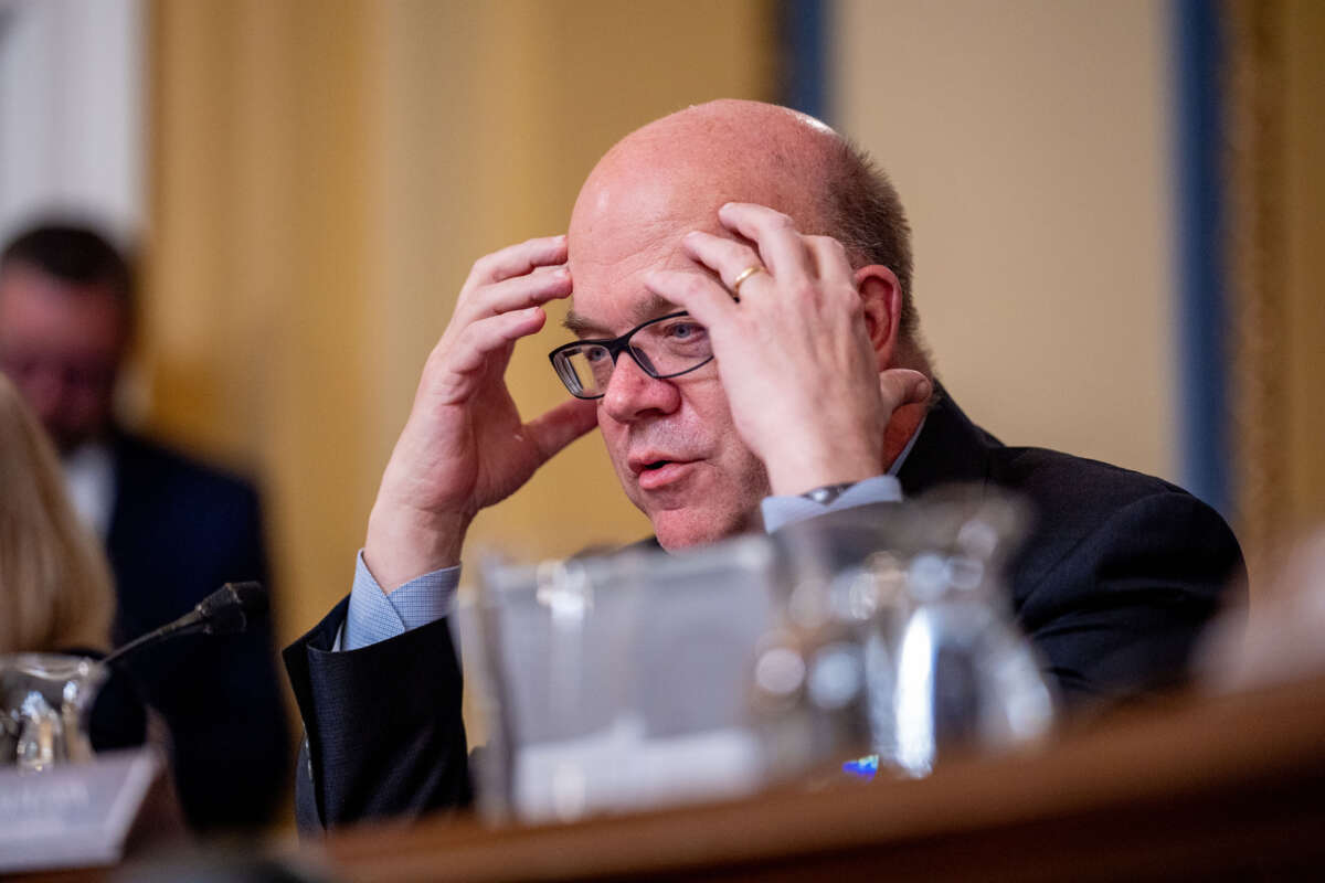 Committee ranking member Rep. Jim McGovern speaks during a House Rules Committee hearing on Capitol Hill on June 3, 2024, in Washington, D.C.