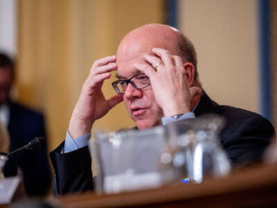 Committee ranking member Rep. Jim McGovern speaks during a House Rules Committee hearing on Capitol Hill on June 3, 2024, in Washington, D.C.