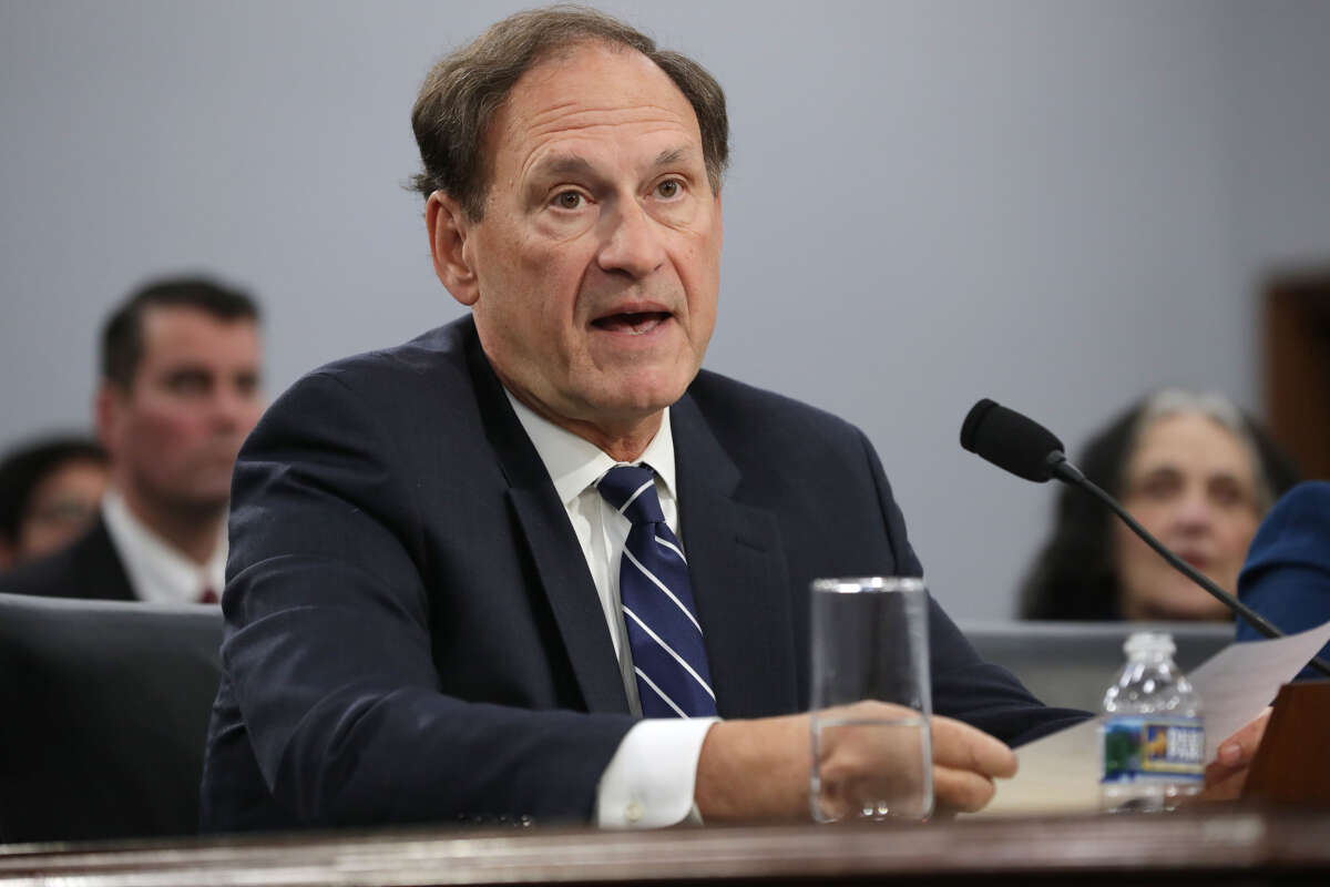 Supreme Court Associate Justice Samuel Alito testifies about the court's budget during a hearing of the House Appropriations Committee's Financial Services and General Government Subcommittee on March 7, 2019, in Washington, D.C.