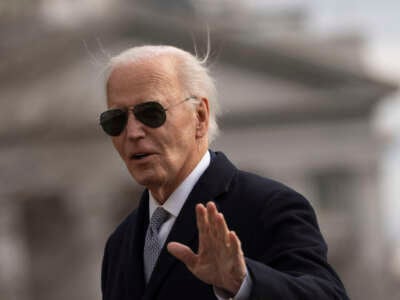 U.S. President Joe Biden arrives on the South Lawn of the White House as he returns to Washington, D.C., from Camp David, on January 2, 2025.