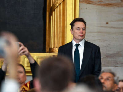 Tesla and SpaceX CEO Elon Musk attends the inauguration ceremony where Donald Trump will sworn in as the 47th U.S. President in the Capitol Rotunda in Washington, D.C., on January 20, 2025.