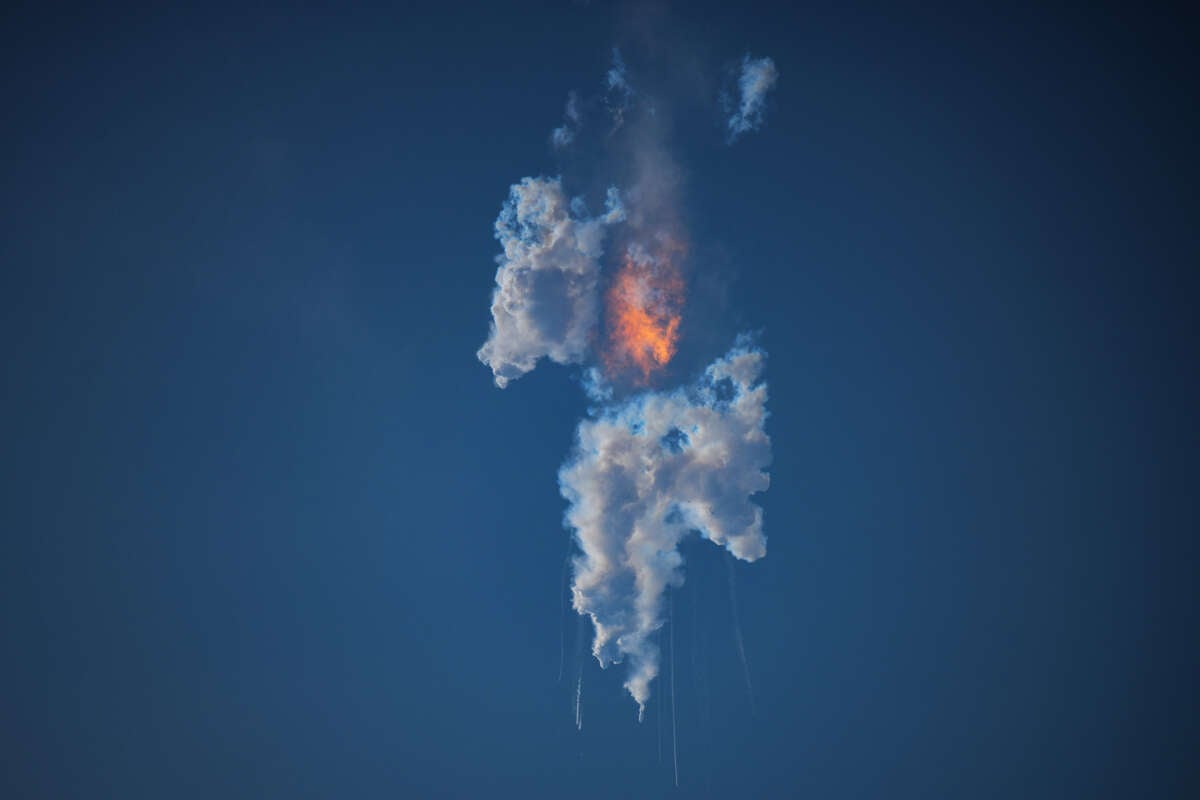 A SpaceX rocket explodes midair