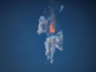 A SpaceX rocket explodes midair