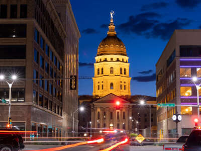 The state capitol building is pictured in Topeka, Kansas.