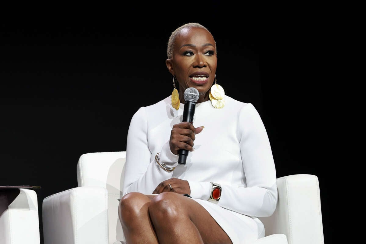 Joy Reid speaks during the 2024 ESSENCE Festival Of Culture™ Presented By Coca-Cola® at Ernest N. Morial Convention Center on July 7, 2024, in New Orleans, Louisiana.