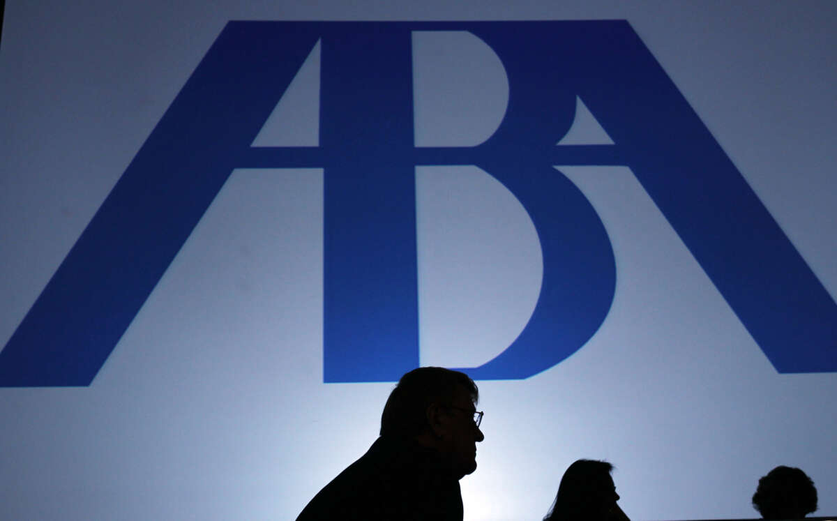 Delegates look on during the American Bar Association (ABA) House of Delegates meeting on August 9, 2010, in San Francisco, California.