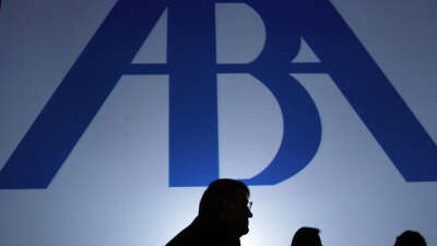 Delegates look on during the American Bar Association (ABA) House of Delegates meeting on August 9, 2010, in San Francisco, California.