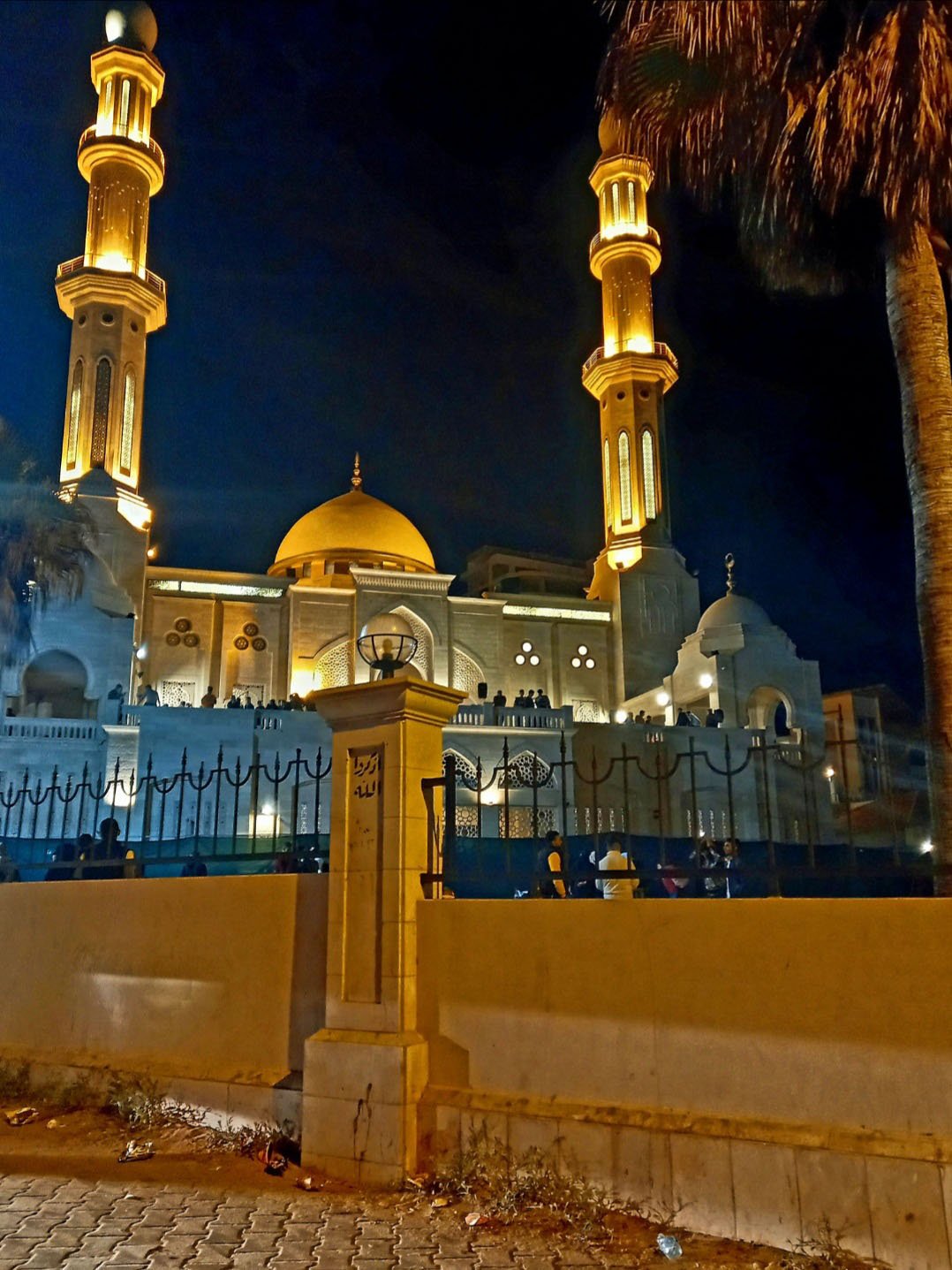 Al-Husayna Mosque was one of the most beautiful mosques in Gaza, but the occupation completely leveled it to the ground. I captured this photo at dawn after prayer during Ramadan in 2022, when Gaza’s mosques were still glowing with light.