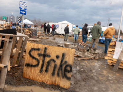 New York correctional officers and sergeants continue their strike for a second week outside of the Coxsackie Correctional Facility as mediation continued for a fifth day on February 27, 2025, in Coxsackie, Greene, New York.