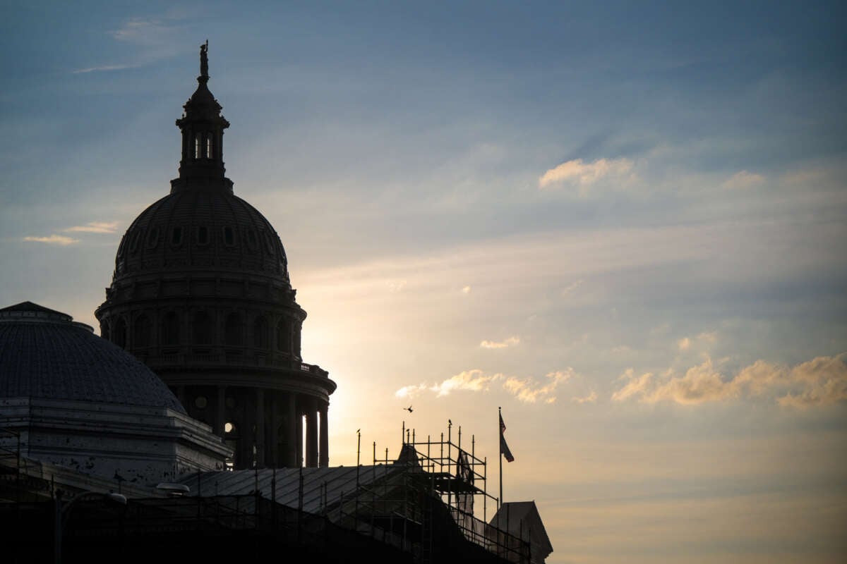 The Texas State Capitol is seen at sunrise on September 16, 2023, in Austin, Texas.