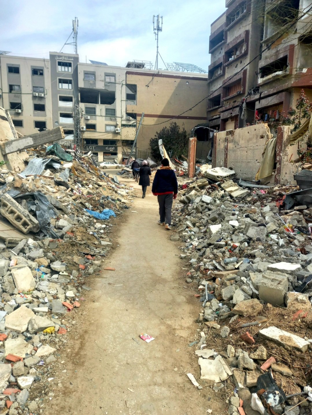 Even before last night's bombardment, parts of the Rimal neighborhood of Gaza were already reduced to rubble. The author took this photo on March 17, 2025, before the latest bombings.