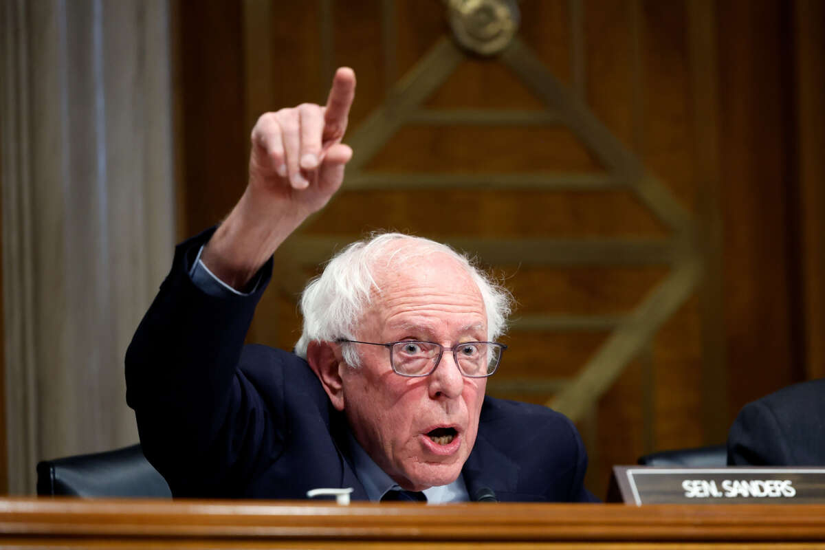 Sen. Bernie Sanders speaks during a Senate Committee on Health, Education, Labor and Pensions confirmation hearing at the Dirksen Senate Office Building on January 30, 2025, in Washington, D.C.