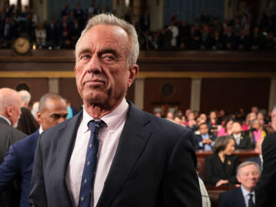 Secretary of Health and Human Services Robert F. Kennedy Jr. attends President Donald Trump's address to a joint session of Congress at the U.S. Capitol on March 4, 2025, in Washington, D.C.