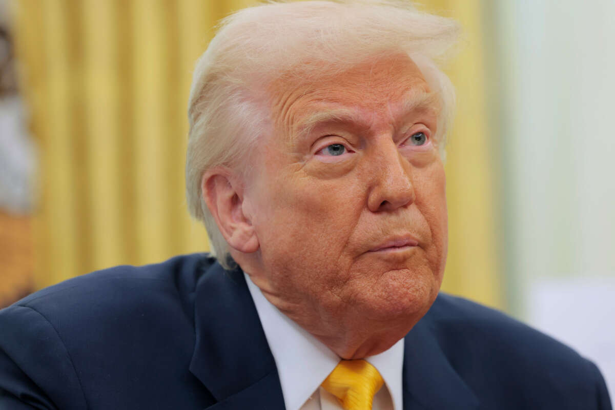 President Donald Trump delivers remarks on the jobs report from the Oval Office at the White House on March 7, 2025, in Washington, D.C.