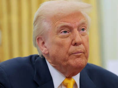 President Donald Trump delivers remarks on the jobs report from the Oval Office at the White House on March 7, 2025, in Washington, D.C.