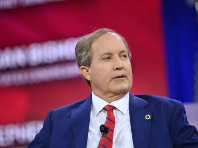 Texas Attorney General Ken Paxton speaks during the annual Conservative Political Action Conference meeting on February 23, 2024, in National Harbor, Maryland.