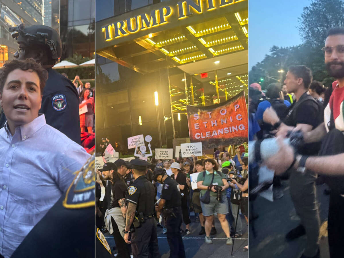 Protesters Converge on New York Trump Hotel to Demand US Stop Arming Israel