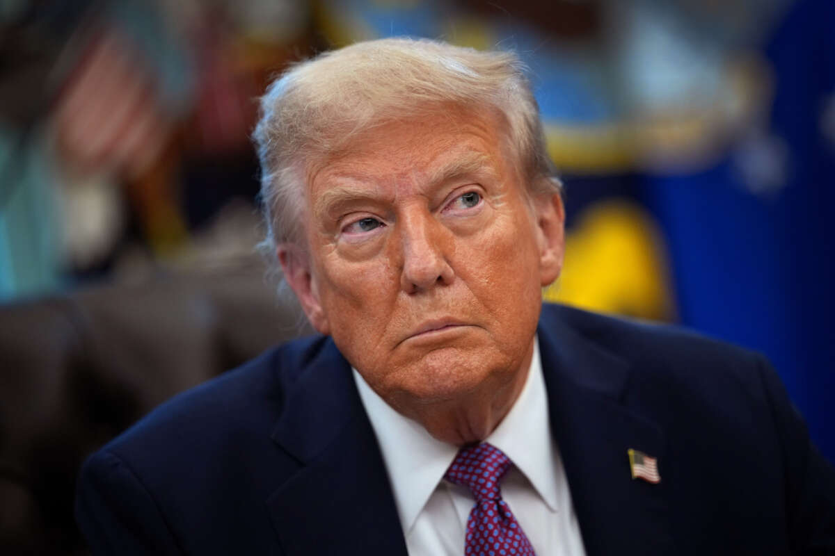 U.S. President Donald Trump in the Oval Office of the White House.