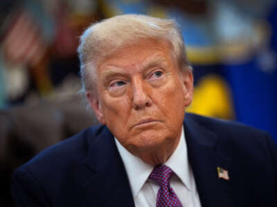 U.S. President Donald Trump in the Oval Office of the White House.
