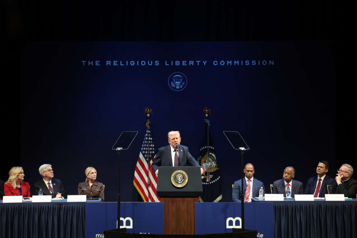 President Donald Trump speaks at the Museum of the Bible in Washington, D.C.