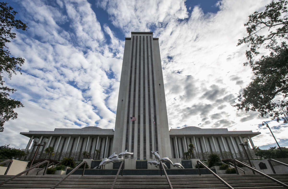 A view of the Florida State Capitol building on November 10, 2018, in Tallahassee, Florida.