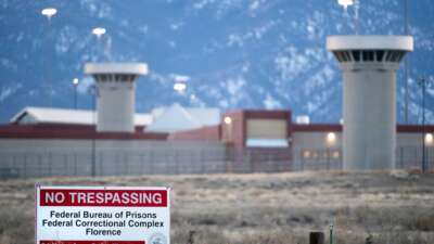 The prison known as ADX (administrative maximum) in Florence, Colorado, on February 13, 2019. It has been dubbed the "Alcatraz of the Rockies" because of its remote location and harsh security measures.