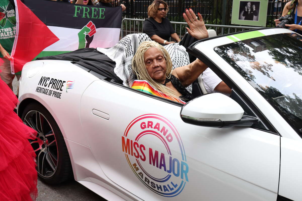 Miss Major Griffin-Gracy attends the 2024 NYC Pride March on June 30, 2024, in New York City.
