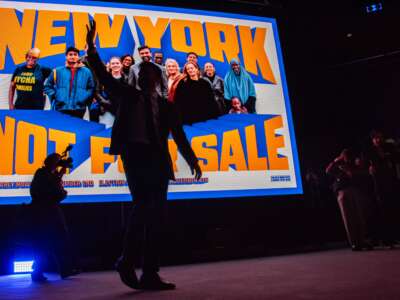 More than 13,000 people pack Forest Hills Stadium in Queens, New York, for mayoral candidate Zohran Mamdani's “New York Is Not For Sale” rally on October 26, 2025.